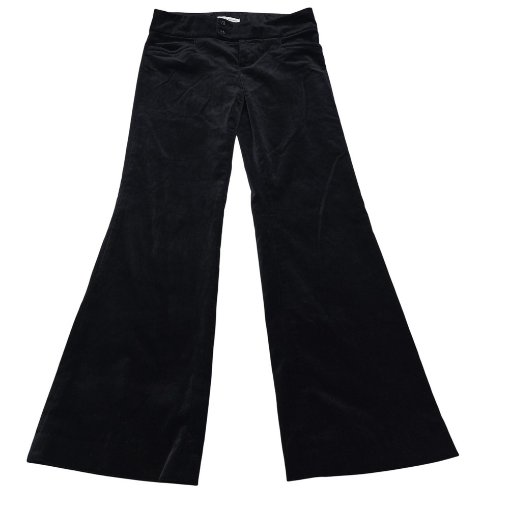 Banana Republic Sloan Fit Black Velvet Stretch Pants Trousers 788926-00 Size 8